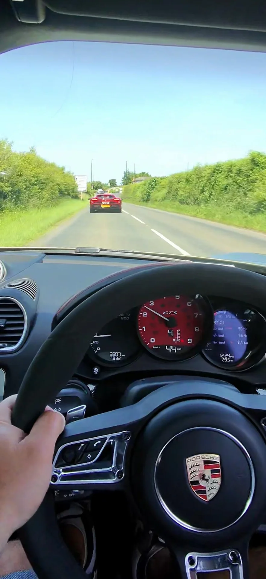 The impact point: XPEL WPF absorbed the hit, leaving the windscreen undamaged.